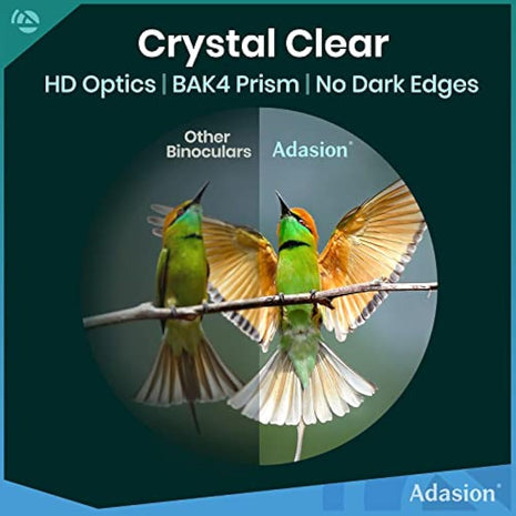 12x42 HD Binoculars for Adults High Power with Phone Adapter and Tripod- Super Bright Binoculars with Large View- Lightweight Waterproof Binoculars for Bird Watching Stargazing Cruise Travel Hiking