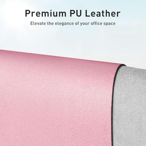 Aothia Leather Desk Pad Protector,Mouse Pad,Office Desk Mat, Non-Slip PU Leather Desk Blotter,Laptop Desk Pad,Waterproof Desk Writing Pad for Office and Home (80cm x 40cm, Fairy Pink)