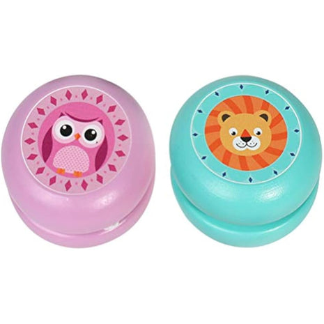 2pcs Yoyo Toys Kids Lovely Cartoon Animal Pattern Yoyo Toys Classic Fun Children Random Style