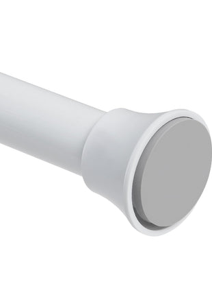 1PC Stainless Steel Shower Curtain Rod Tension Pole, Extendable Shower Curtain Poles No Drilling Tension Rods for Clothes Non-Slip White Shower Rail