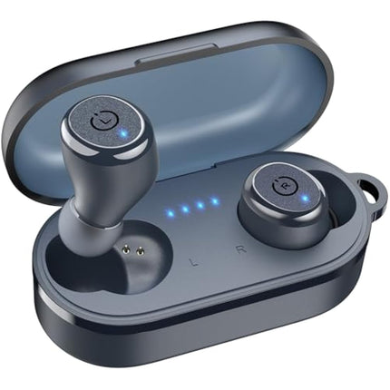 TOZO T10 Wireless Earbuds Bluetooth 5.3 Headphones, App Customize EQ, Ergonomic Design, 55H Playtime, Wireless Charging Case, IPX8 Waterproof Powerful Sound in-Ear Headset Blue(New Upgraded)