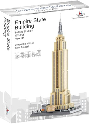 APOSTROPHE Games Empire State Building Block Set (1,993 Pieces) New York's Empire State Building Famous Landmark Series - Architecture Model for Kids and Adults