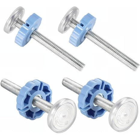 4 Pack Pressure Mounted Baby Gates Threaded Spindle Rods M10 Walk Thru Gates Accessory Screw Bolts Kit for Baby Safety Gates Pet Dog Gate Stair Gates(Blue)