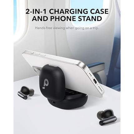soundcore P40i by Anker, Noise Cancelling Wireless Earbuds, Adaptive Noise Cancelling to Environments, Heavy Bass, 60H Playtime, 2-in-1 Case and Phone Stand, IPX5, Wireless Charging, Bluetooth 5.3