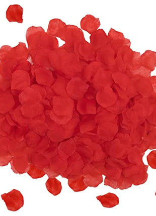 1000PCS Red Rose Petals for Bedroom, Artificial Rose Flowers Petals, Fake Rose Petals for Romantic Scenes Marry Me Decorations, Wedding Anniversary, Birthday and Other Decoration Scenes