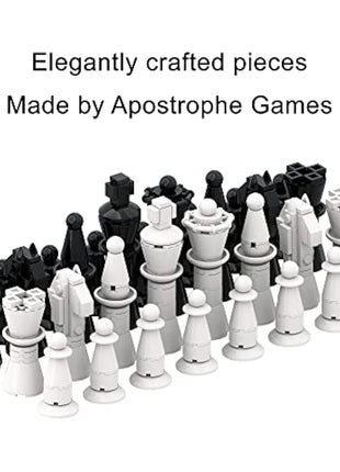 APOSTROPHE Games Building Block Deluxe Chess Set - 1,024 Pcs - Build Your own Chess Pieces & Board, Compatible with All Major Building Blocks