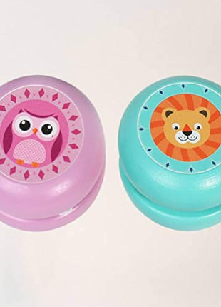 2pcs Yoyo Toys Kids Lovely Cartoon Animal Pattern Yoyo Toys Classic Fun Children Random Style