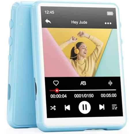 64GB MP3 Player with Bluetooth 5.3 - MECHEN 2.4" Full Touch Screen，Portable Digital HiFi Lossless Sound Music MP3 MP4 Player with Speaker，FM Radio，Line-in Recording，Earphones Included.
