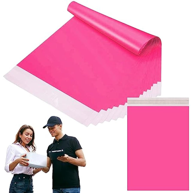 10p 50x70cm Hot Pink Vinted Postage Bags Mailing Bags for Clothes,Mailing Poly Postal Self Seal Bags,Large Parcel Shipping Bags Strong Packaging Bag Delivery Bags Plastic Envelopes for Posting Clothes