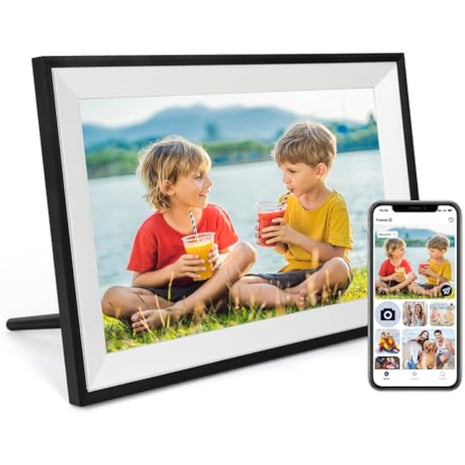 32 GB Digital Photo Frame WiFi,10.1 Inch Digital Picture Frame,1280x800 IPS HD Touch Screen Electronic Digital Frame,Auto-Rotate,Easy to Share Photos or Videos Anywhere
