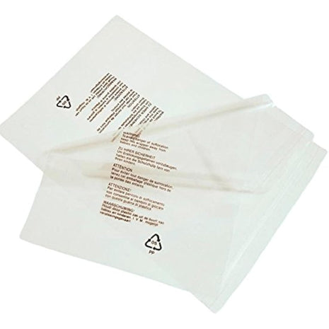 100 Clear Plastic SELF Seal Garment Clothing Bags with Safety Warning RESEALABLE Peel & Seal Polypropylene Clothes T-Shirt Shirt Display Postal Packing Postage Sacks MAILERS - SABCO (14" x 17")