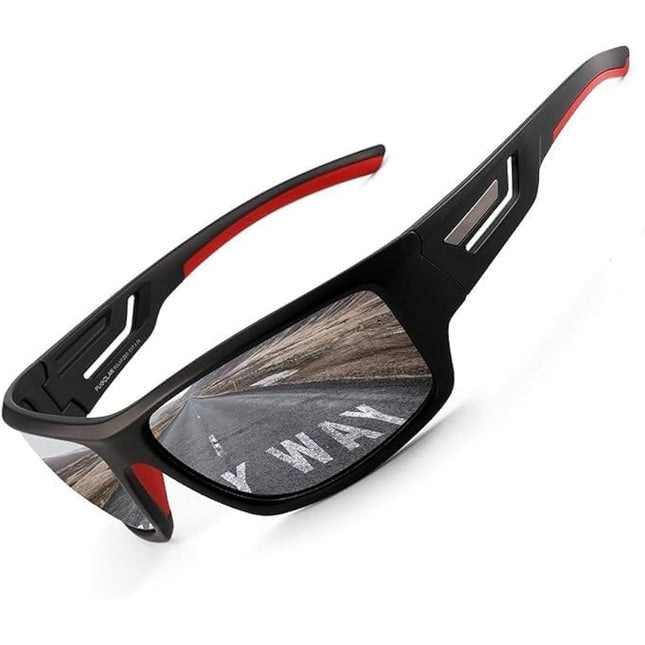 PUKCLAR Polarised Sports Sunglasses for Men Women Driving Sunglasses Cycling Running Fishing Goggles TR90 Frame