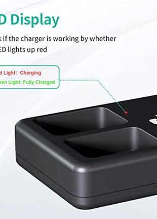 9V Rechargeable Battery Charger Pack, LP 4-Pack 600mAh 9 Volt Li-ion Batteries & 4-Bay Battery Charger for Alarms, Wireless Microphones, Smoke Detectors, Toys, Flashlights, Guitar, Keyboard & More