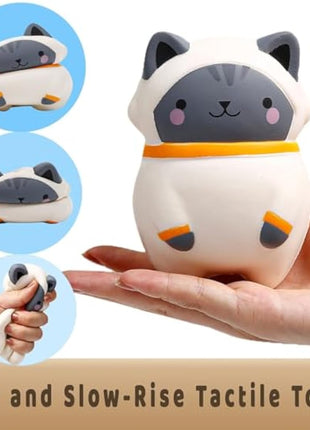 Anboor 4.7" Squishies Cat Toy Squishy Toys Kawaii Scented Soft Slow Rising Squeeze Stress Relief Kids Toy Halloween Birthday Day Gifts