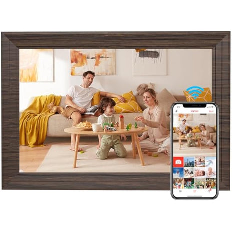 Aorpdd 10.1 Inch WiFi Cloud Digital Photo Frame, 1280 * 800 Resolution 16:10 HD IPS Touch Screen Display, 32GB Storage Space, Share Your Photos and Videos via Free Frameo at Anytime and Anywhere