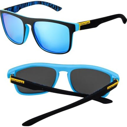 2pcs Sunglasses Mens, UV400 Protection Polarised Sunglasses Retro Sun Glasses Outdoors Sports Golf Cycling Fishing Hiking Eyewear sunglasses for Men