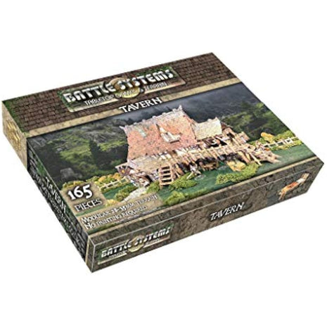 Battle Systems – Modular Fantasy Scenery – Perfect for Roleplaying and Wargames - Multi Level Tabletop Terrain for 28mm Miniatures – Colour Printed Model Diorama – (Tavern)