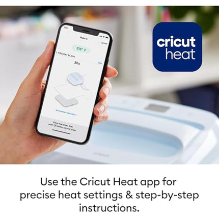 Cricut EasyPress 3| 22.5 cmx22.5 cm(9" x 9")Heat Plate|Heat Press for T-Shirts, Cushions and More|Use with Iron On Vinyl (HTV), Infusible Ink and Sublimation Products|Heats up to 205°C (400°F)Zen Blue