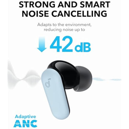 soundcore P30i by Anker Noise Cancelling Earbuds, Strong and Smart Noise Cancelling, Powerful Bass, 45H Playtime, 2-in-1 Case and Phone Stand, IP54, Wireless Earbuds, Bluetooth 5.4, App Control