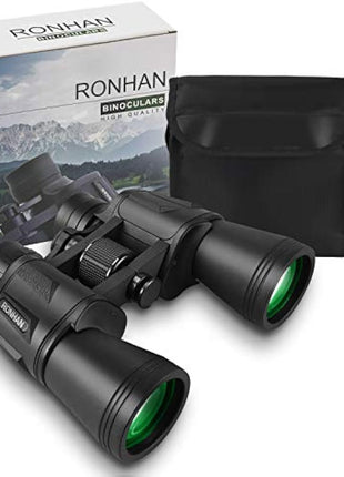 20x50 Binoculars for Adults High Powered, Military Compact HD Professional/Daily Waterproof Binoculars Telescope for Bird Watching Travel Hunting Football Games Stargazing with Carrying Case and Strap