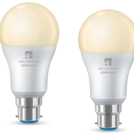 4lite WiZ Connected A60 Warm White WiFi LED Smart Bulb - B22 Bayonet Cap