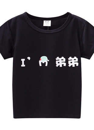 Children's Short Sleeve Boys And Girls T-shirt Cartoon Half Sleeve Top