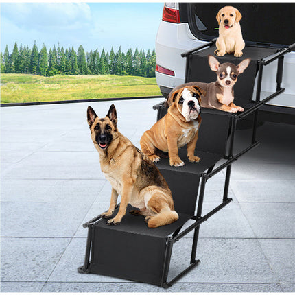 Foldable Dog Ramp Adjustable Non Slip Pet Steps For Car Bed 176lbs Fellie