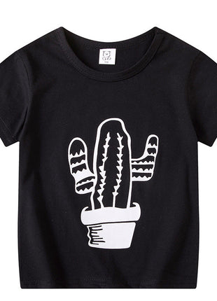 Children's Short Sleeve Boys And Girls T-shirt Cartoon Half Sleeve Top