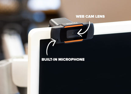 PRAKTICA HD USB-A Webcam with Built-in Noise Reduction Microphone