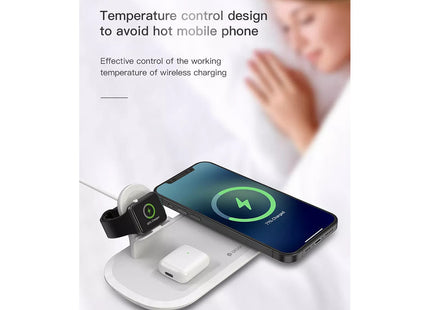 Devia 15W Triple Wireless Magnetic Charging Pad for Apple iPhone, Airpods & Watch