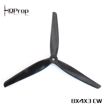 HQ MacroQuad Prop 8X4X3R (CW) Black-CARBON REINFORCED Nylon