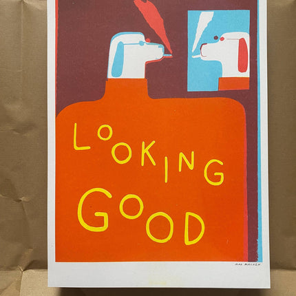 Looking Good Dog risograph print (A3)