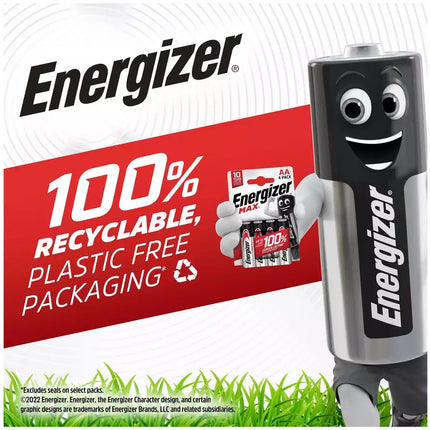 Energizer Max AAA LR6 Alkaline Power Batteries 10 Pack