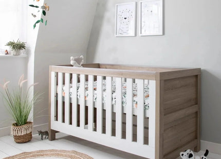 Tutti Bambini Modena 3-in-1 Cot Bed - White/Oak
