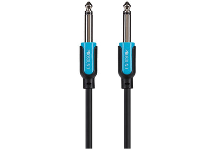 ProSound 1/4" 6.35mm 2 Pole Jack Plug to 1/4" 6.35mm 2 Pole Jack Plug Cable - Black, 3m