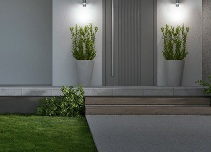 4lite Marinus GU10 Bi-Directional Outdoor Wall Light with PIR - Anthracite