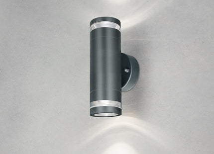 4lite Marinus GU10 Bi-Directional Outdoor Wall Light without PIR - Anthracite