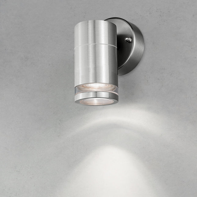 4lite Marinus GU10 Single Direction Outdoor Wall Light without PIR - Stainless Steel