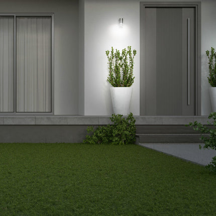 4lite Marinus GU10 Single Direction Outdoor Wall Light with PIR - Stainless Steel