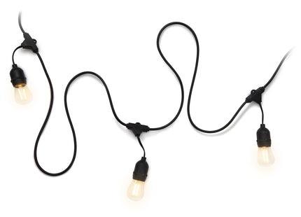 4lite Festoon Lighting Outdoor String Lamps with E27 Screw Warm White LED Bulbs