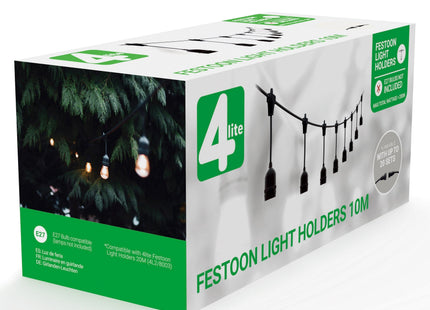 4lite Festoon Outdoor String Light E27 Screw Lamp Holders (Bulbs Not Included)