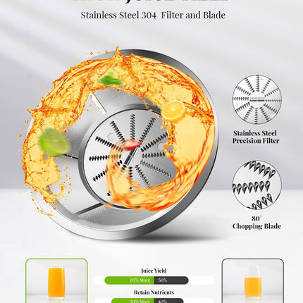 Juicer Machine 800W 3 Speed Stainless Steel Fruit Vegetable SHARDOR