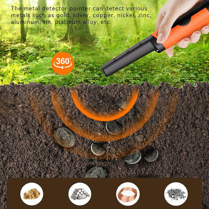 Metal Detector Pinpointer Waterproof 360 Detection Handheld SUNPOW OTMD12
