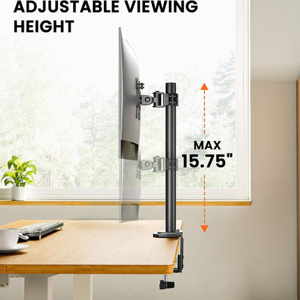 Single Monitor Stand 13 to 32 Inch Adjustable Arm Desk Mount VESA ErGear