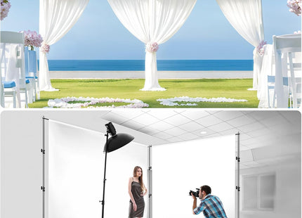EMART 6x3m Pro Photo Studio Backdrop Stand Kit with Clamps & Bag