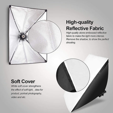 Softbox Lighting Kit 50x70cm 105W Continuous Light with Sandbags 1 Pack EMART