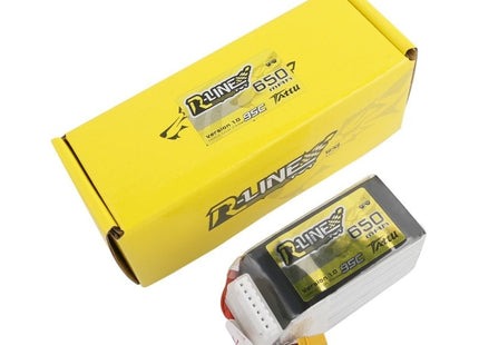 Tattu R-Line 650mAh 95C 22.2V 6S1P Lipo Battery Pack with XT30U-F Plug