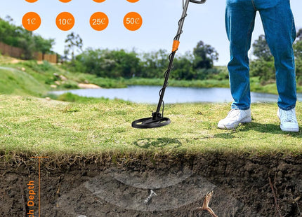 Metal Detector Waterproof Gold Detecting LCD Display 4 Modes SUNPOW