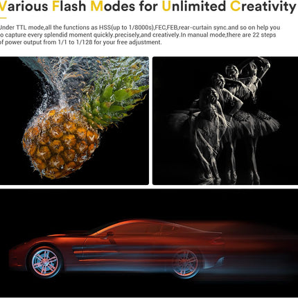 Godox TT685II-F TTL Camera Flash Speedlite GN60 HSS 1/8000s for Fuji Cameras
