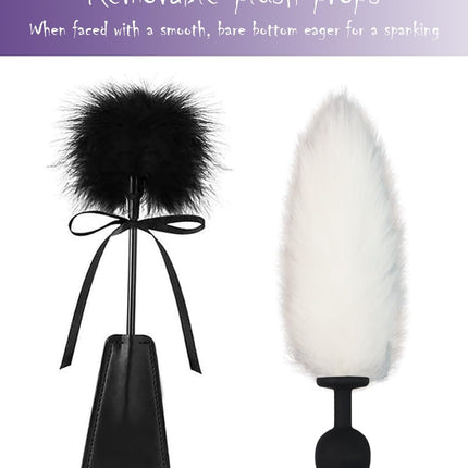 BDSM Bed Bondage Kit 12 Piece Set with Handcuffs Blindfold Feather